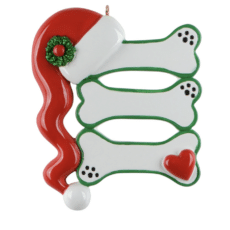 Triple Dog Bone Personalized Ornament